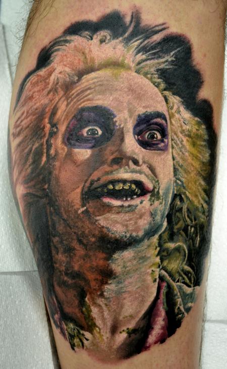 Tattoos - Beetlejuice Colour Portrait - 99104